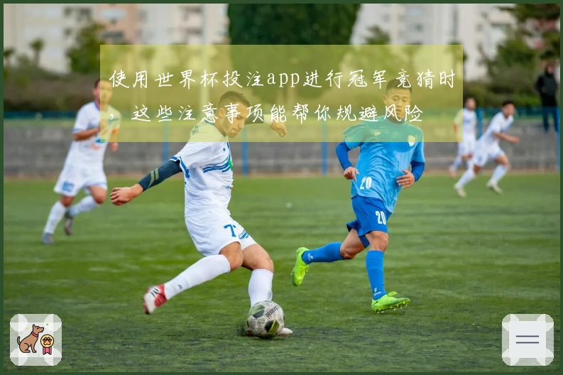 使用世界杯投注app进行冠军竞猜时,这些注意事项能帮你规避风险